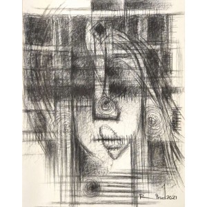 A. S. Rind, 22 x 28 Inch, Charcoal On Paper, Figurative Painting, AC-ASR-738